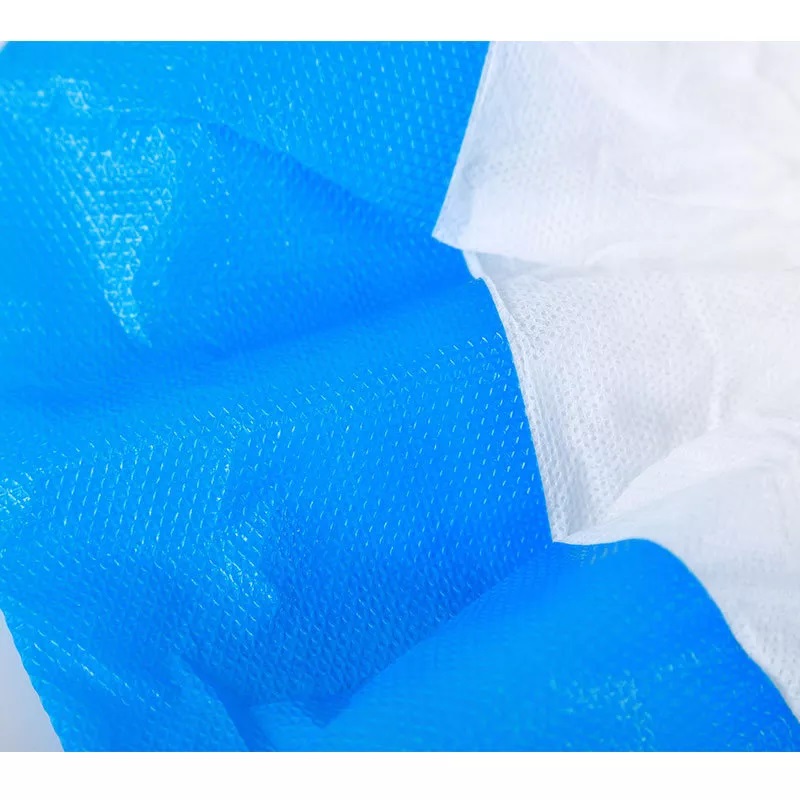 Cubierta de zapato no tejida PP+CPE laminada azul desechable personalizada al por mayor de fábrica